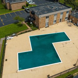 aerial view of pool at the Oakley apartment homes in Tuscaloosa, AL
